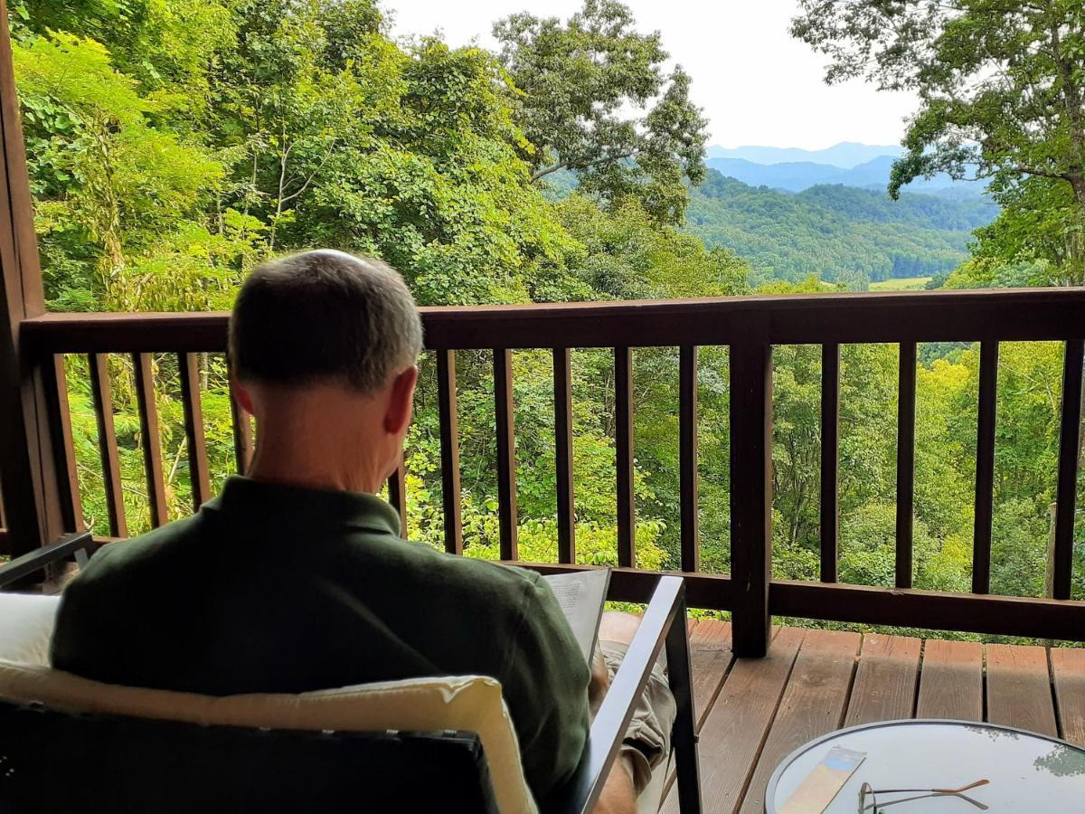 Treetops Cabin Easy To Asheville With Fast Wifi And Great View Swiss Extérieur photo